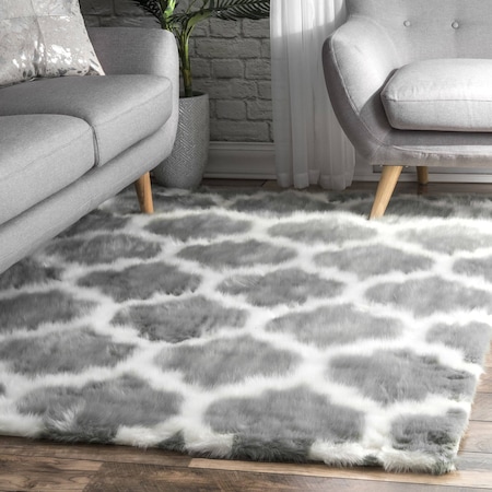 Nuloom Faux Sheepskin Shaunna Area Rug 5ft BIBL25D-505S